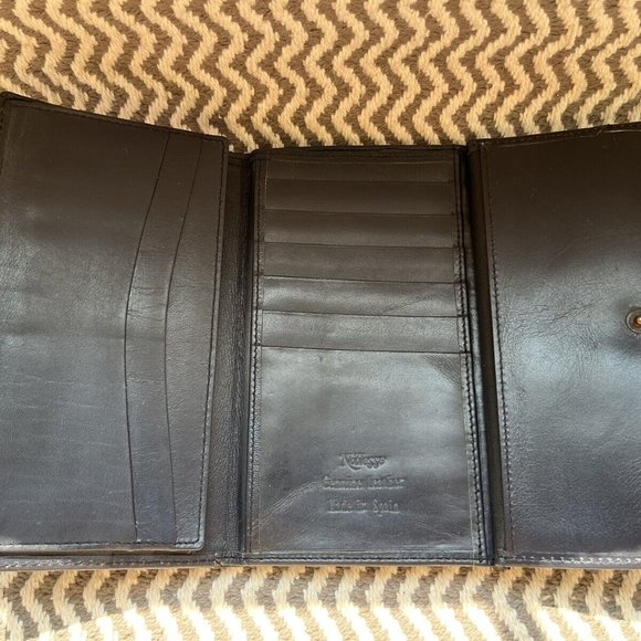 Women’s Blue Leather Wallet By Noblesse Navy Genuine Leather Coin Card Holder - Picture 8 of 10